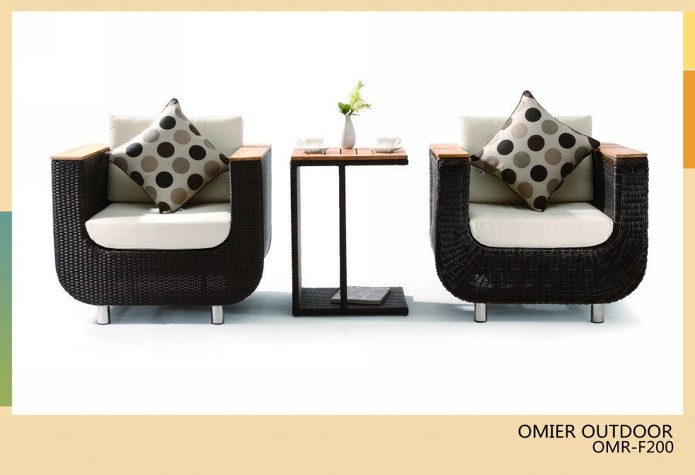 Omier Product list - modern outdoor wicker sofa furniture with end table OMR-F200